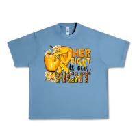 Her Fight Is Our Fight Childhood Cancer Yellow Urban Heavy Tee | Teevron