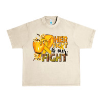 Sandshell Her fight is our fight Childhood Cancer yellow Urban Heavy Tee - NancyCooperArtShop