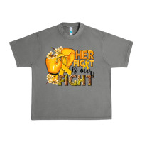 Tornado Her fight is our fight Childhood Cancer yellow Urban Heavy Tee - NancyCooperArtShop