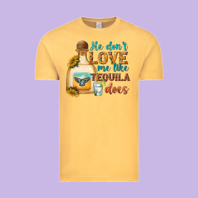 He Don't Love Me Like Tequila Does Vintage Tee Designed By Texasbilliewilder