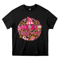 Black pink merry christmas Heavy Core Tee - MaliasSmallBusiness