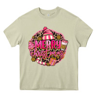 Mossy pink merry christmas Heavy Core Tee - MaliasSmallBusiness