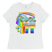 White Lgbtq İ'm Cool With İt Ladies Tee - BundleAndBundleShop