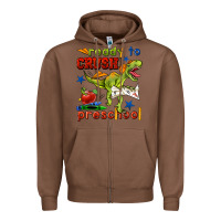 Chestnut ready to crush preschool Zipper Hoodie - BundleAndBundleShop