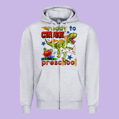 Ready To Crush Preschool Zipper Hoodie Designed By Bundleandbundleshop