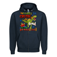 Navy ready to crush preschool Zipper Hoodie - BundleAndBundleShop