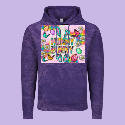 Hunny Bunny And Egg Easter Vintage Hoodie Designed By Nancycooperartshop