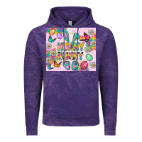 Cloud Purple Hunny Bunny and egg Easter Vintage Hoodie - NancyCooperArtShop