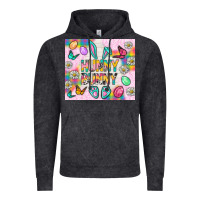 Vintage Black Hunny Bunny and egg Easter Vintage Hoodie - NancyCooperArtShop