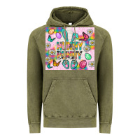 Vintage Olive Hunny Bunny and egg Easter Vintage Hoodie - NancyCooperArtShop