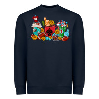 Navy Coffee And American Football Coffee Cups Heavyweight Sweatshirt - FaDigitalArtStudio