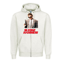 Oatmeal Heather sledge hammer Zipper Hoodie - tuanDangUi