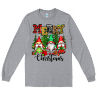 Heather Grey merry christmas gnomes Long Sleeve Tee - CowGirlArtShop