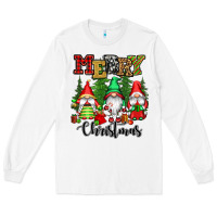 White merry christmas gnomes Long Sleeve Tee - CowGirlArtShop