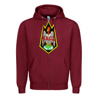 Burgundy kaos get smart Zipper Hoodie - tuanDangUi