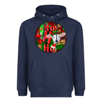 Navy ho ho ho merino wool baby sheep Heavyweight Hoodie - LillyAllenDesigns