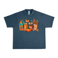 Midnight Navy Kidney Cancer coffee cups orange ribbon Urban Heavy Tee - NancyCooperArtShop