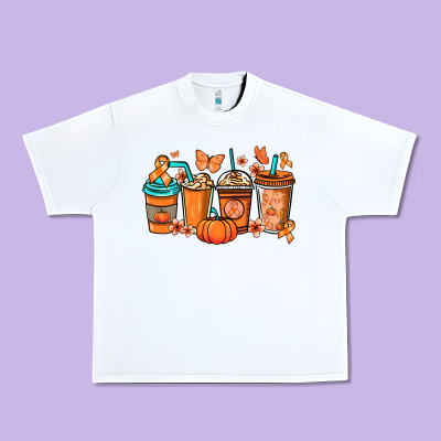 Kidney Cancer Coffee Cups Orange Ribbon Urban Heavy Tee Designed By Nancycooperartshop