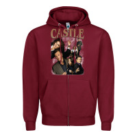 Burgundy castle Zipper Hoodie - tuanDangUi