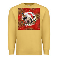 Antique Gold christmas cow Premium Sweatshirt - LillyAllenDesigns