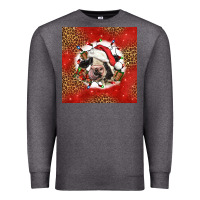 Charcoal Heather christmas cow Premium Sweatshirt - LillyAllenDesigns