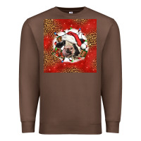 Chestnut christmas cow Premium Sweatshirt - LillyAllenDesigns