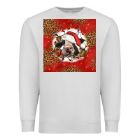 Dove Grey christmas cow Premium Sweatshirt - LillyAllenDesigns
