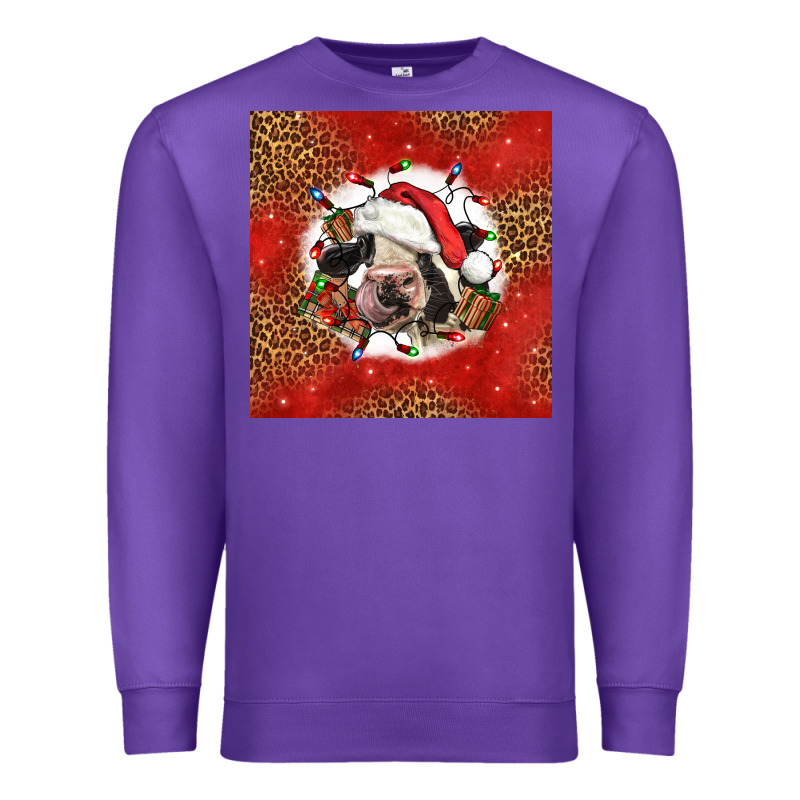 Christmas Cow Premium Sweatshirt by LillyAllenDesigns | Teevron