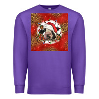 Purple christmas cow Premium Sweatshirt - LillyAllenDesigns