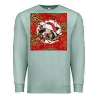 Seafoam christmas cow Premium Sweatshirt - LillyAllenDesigns
