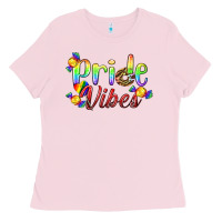 Bubblegum Pink Pride Vibes LGBTQ Ladies Tee - BundleAndBundleShop