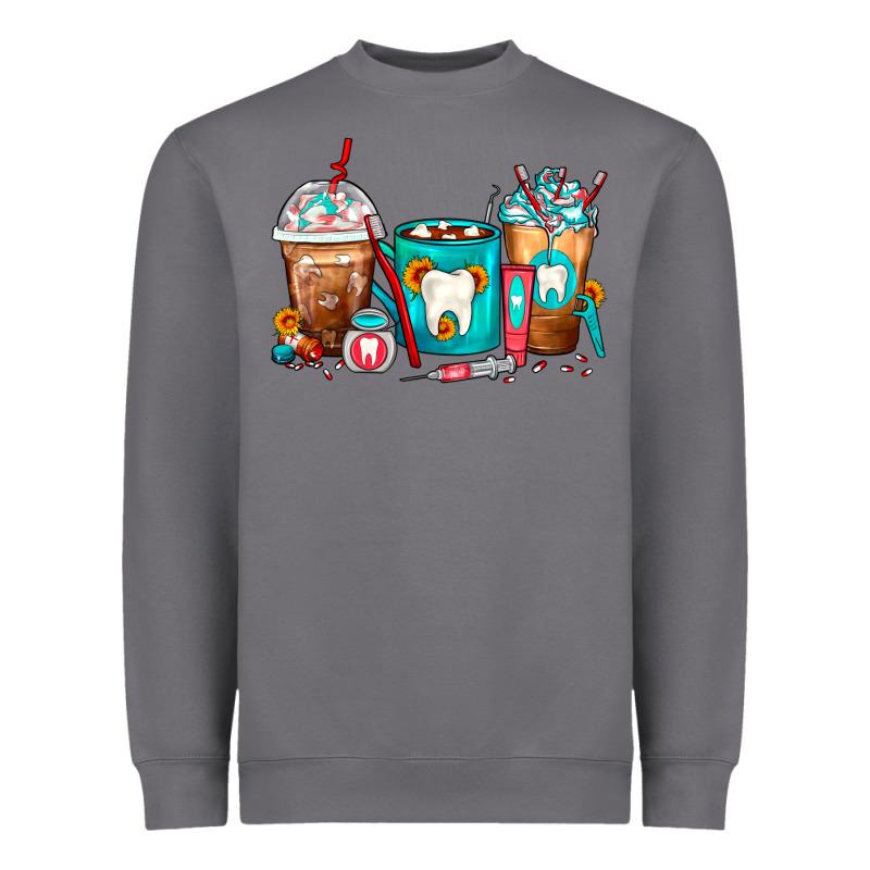 Dentist Coffee Cups Heavyweight Sweatshirt by FaDigitalArtStudio | Teevron