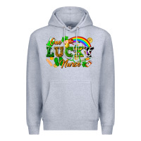 Heather Grey one lucky nurse Premium Hoodie - FaDigitalArtStudio