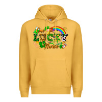 Mustard one lucky nurse Premium Hoodie - FaDigitalArtStudio