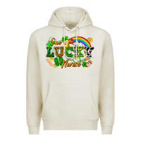 Oatmeal Heather one lucky nurse Premium Hoodie - FaDigitalArtStudio