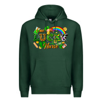 Sports Green one lucky nurse Premium Hoodie - FaDigitalArtStudio