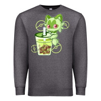 Charcoal Heather sprigatito matcha bubble classic . Premium Sweatshirt - tuanDangUi
