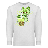 Oatmeal Heather sprigatito matcha bubble classic . Premium Sweatshirt - tuanDangUi