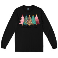 Black christmas trees Long Sleeve Tee - CowGirlArtShop