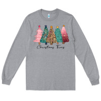 Heather Grey christmas trees Long Sleeve Tee - CowGirlArtShop