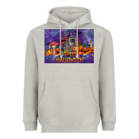 Moon Dust Happy Halloween Raccoon Heavyweight Hoodie - LillyAllenDesigns