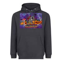 Smoke Happy Halloween Raccoon Heavyweight Hoodie - LillyAllenDesigns