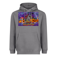 Storm Happy Halloween Raccoon Heavyweight Hoodie - LillyAllenDesigns