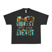 Pigment Black Western a Country Girl Can Survive Urban Heavy Tee - texasbilliewilder