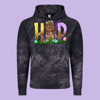 Hop Rabbit Vintage Hoodie Designed By Nancycooperartshop