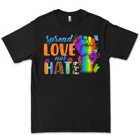 Black Spread Love Not Hate Premium Tee - BundleAndBundleShop