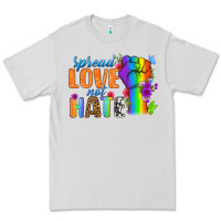 Dove Grey Spread Love Not Hate Premium Tee - BundleAndBundleShop