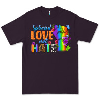 Plum Spread Love Not Hate Premium Tee - BundleAndBundleShop
