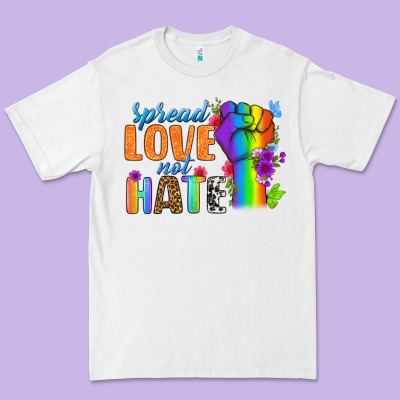Spread Love Not Hate Premium Tee Designed By Bundleandbundleshop