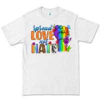 White Spread Love Not Hate Premium Tee - BundleAndBundleShop